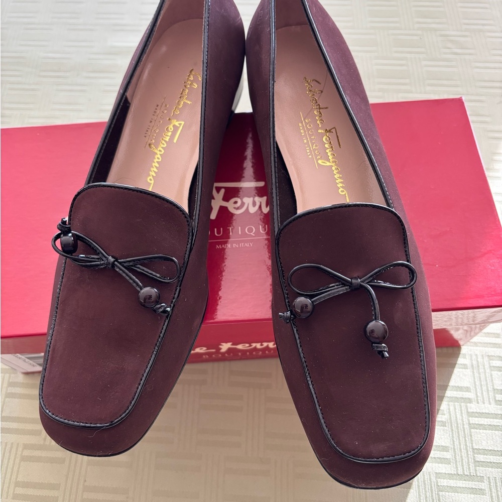 Salvatore Ferragamo Dark Brown Flats